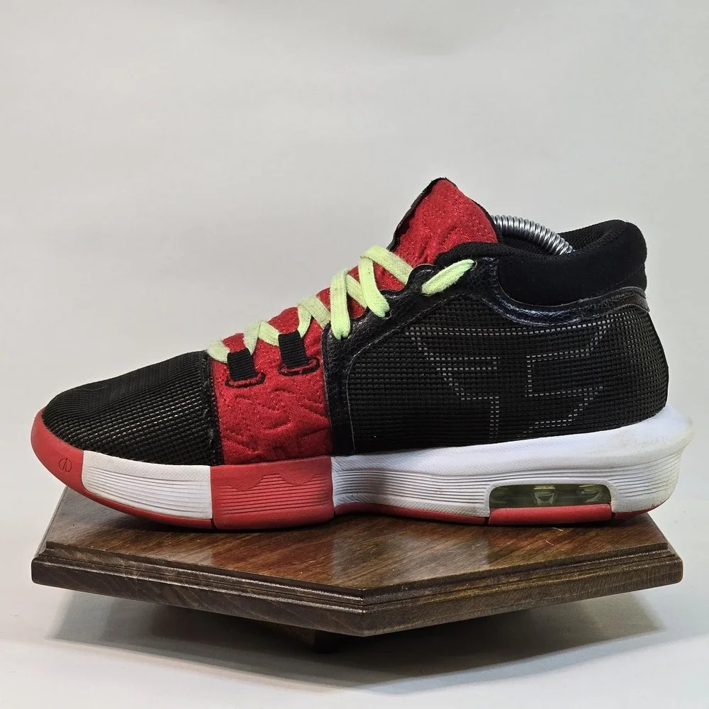 Nike LeBron 19 Low Shoes Mens Size 8 Black Red FaZe Clan Volt‎ Basketball Collab